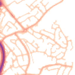 Daytime road noise heatmap for SY2 5XF