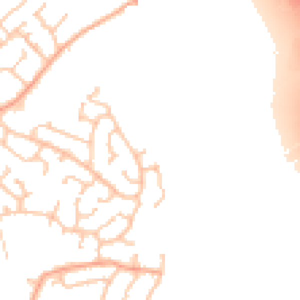 Daytime road noise heatmap for SY2 5XH