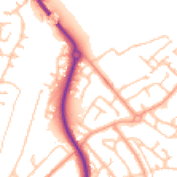 Daytime road noise heatmap for SY2 5XU
