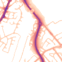 Daytime road noise heatmap for SY2 5YP