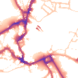 Daytime road noise heatmap for SY2 6AN