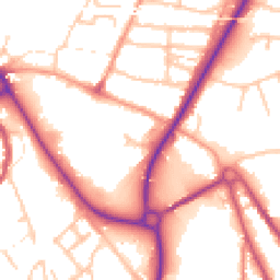 Daytime road noise heatmap for SY2 6AY