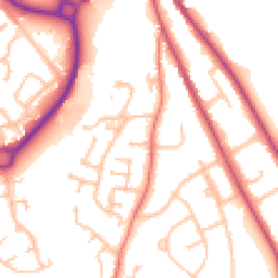 Daytime road noise heatmap for SY2 6DJ