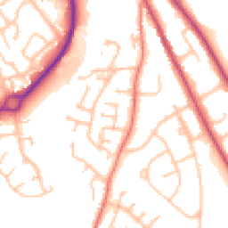 Daytime road noise heatmap for SY2 6DZ