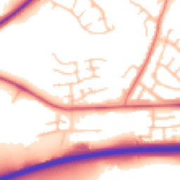 Daytime road noise heatmap for SY2 6FB