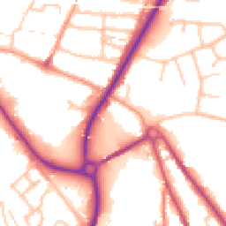 Daytime road noise heatmap for SY2 6GG