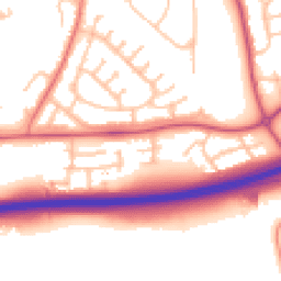 Daytime road noise heatmap for SY2 6GJ