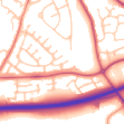 Daytime road noise heatmap for SY2 6HY