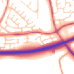 Daytime road noise heatmap for SY2 6JG