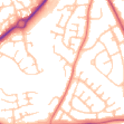 Daytime road noise heatmap for SY2 6RQ