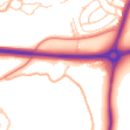Daytime road noise heatmap for SY3 0AJ