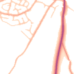 Daytime road noise heatmap for SY3 0AS
