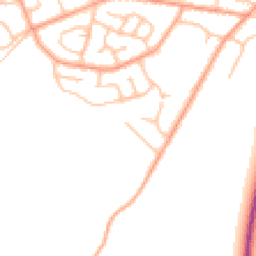 Daytime road noise heatmap for SY3 0HJ