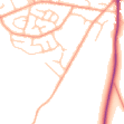 Daytime road noise heatmap for SY3 0HQ