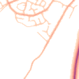 Daytime road noise heatmap for SY3 0HW