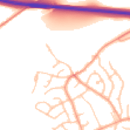 Daytime road noise heatmap for SY3 0JJ