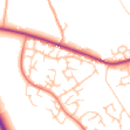 Daytime road noise heatmap for SY3 5AU