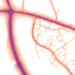 Daytime road noise heatmap for SY3 5BZ