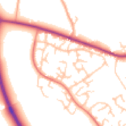 Daytime road noise heatmap for SY3 5DN