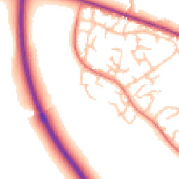 Daytime road noise heatmap for SY3 5FA