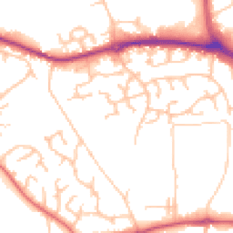 Daytime road noise heatmap for SY3 5FZ