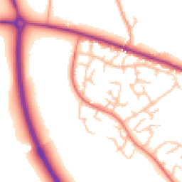 Daytime road noise heatmap for SY3 5HE