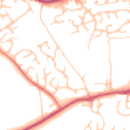 Daytime road noise heatmap for SY3 5JB