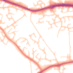 Daytime road noise heatmap for SY3 5NA