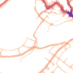 Daytime road noise heatmap for SY3 7AQ