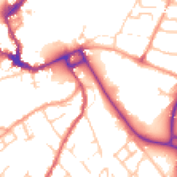 Daytime road noise heatmap for SY3 7BE