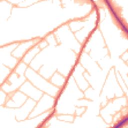 Daytime road noise heatmap for SY3 7JJ