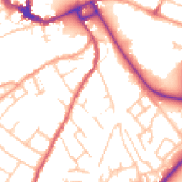 Daytime road noise heatmap for SY3 7LW