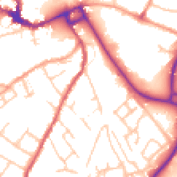 Daytime road noise heatmap for SY3 7NX
