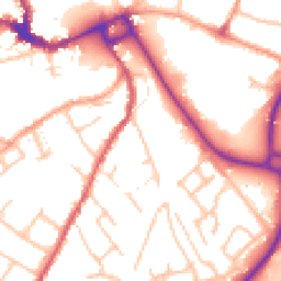 Daytime road noise heatmap for SY3 7NY