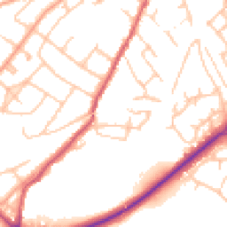 Daytime road noise heatmap for SY3 7QS