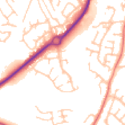 Daytime road noise heatmap for SY3 7TJ