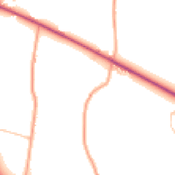 Daytime road noise heatmap for SY3 8BP