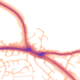 Daytime road noise heatmap for SY3 8BX