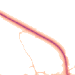Daytime road noise heatmap for SY3 8DT