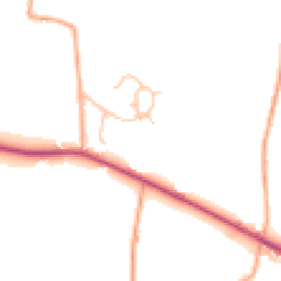 Daytime road noise heatmap for SY3 8EG