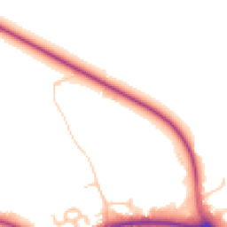 Daytime road noise heatmap for SY3 8FQ