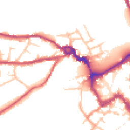 Daytime road noise heatmap for SY3 8JL