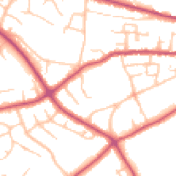 Daytime road noise heatmap for SY3 8LS