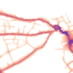 Daytime road noise heatmap for SY3 8NN