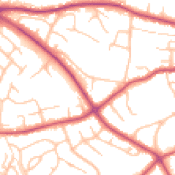 Daytime road noise heatmap for SY3 8TQ
