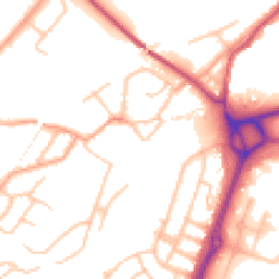 Daytime road noise heatmap for SY3 9JR