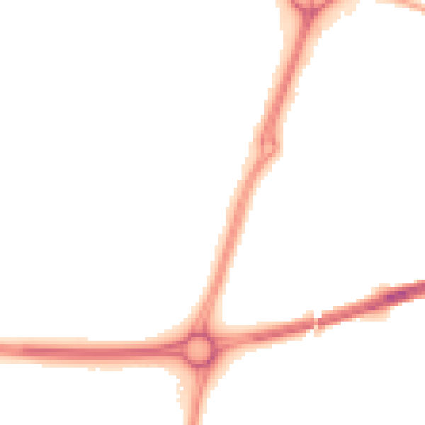Night-time road noise heatmap for SY3 9PG