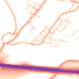 Daytime road noise heatmap for SY3 9QF
