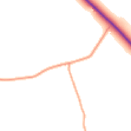Daytime road noise heatmap for SY4 1AD