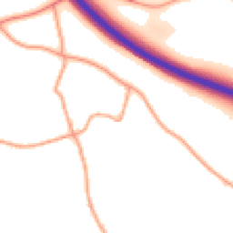 Daytime road noise heatmap for SY4 1AR